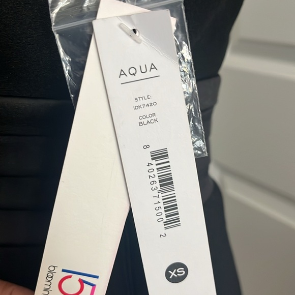 AQUA RILEY BLACK BLAZER TUXEDO DRESS SZ XS - Picture 6 of 7